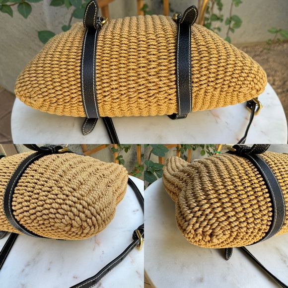 SOLD Prada Leather Trimmed Woven Rope Tote - Picture 12 of 15